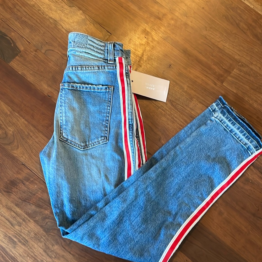 REVICE- NEW SZ 25 Ruby Tuesday Racer Raw Hem Skinny Leg Jeans Button Fly